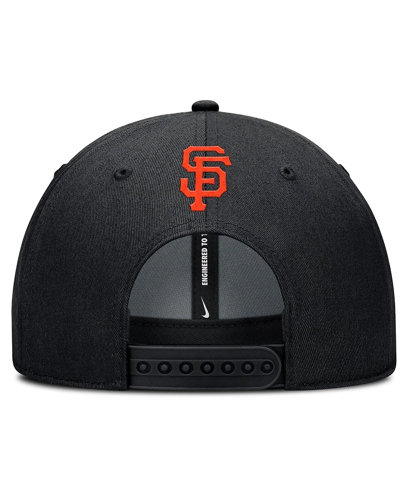 Nike Men's Black San Francisco Giants Rise Gaberdine Adjustable Hat
