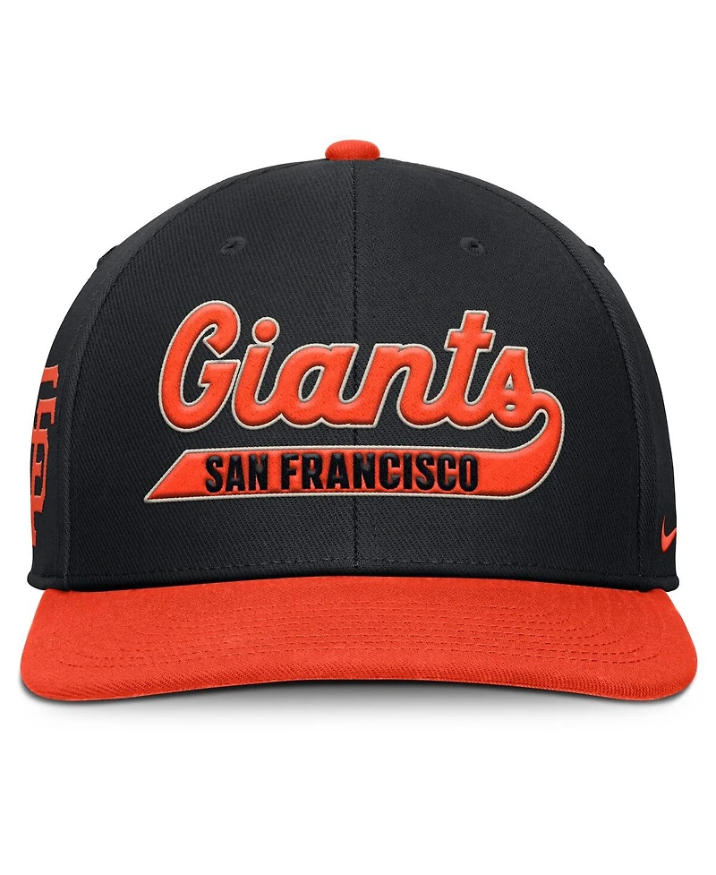 Nike Men's Black/Orange San Francisco Giants Pro Performance Snapback Hat