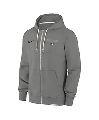 Nike Men's Charcoal Toronto Blue Jays Authentic Collection Travel Performance Full-Zip Hoodie