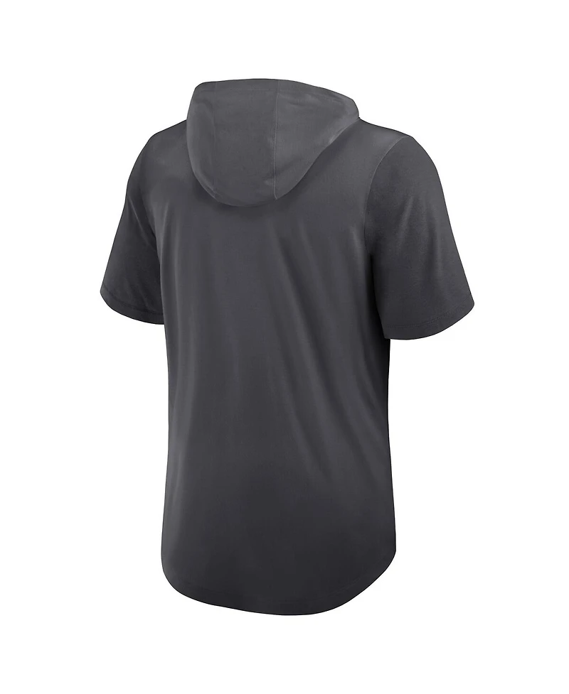 Nike Men's Anthracite Green Bay Packers Tri-Blend Performance Hoodie T-Shirt
