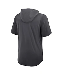 Nike Men's Anthracite Green Bay Packers Tri-Blend Performance Hoodie T-Shirt