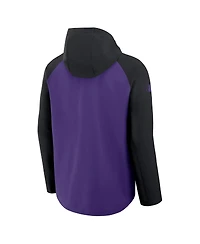 Nike Men's Purple/Black Colorado Rockies Authentic Collection Raglan Performance Full-Zip Jacket