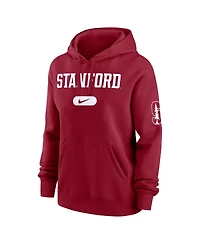 Nike Women's Cardinal Stanford Cardinal Club Fleece Pullover Hooded Jacket