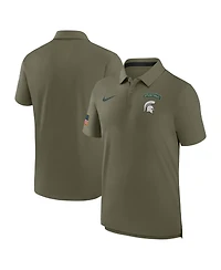 Nike Men's Olive Michigan State Spartans 2024 Military Appreciation Tour Performance Polo Shirt