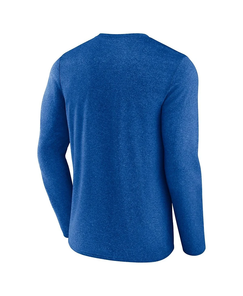 Fanatics Men's Heather Blue Tampa Bay Lightning Transition Long Sleeve T-Shirt