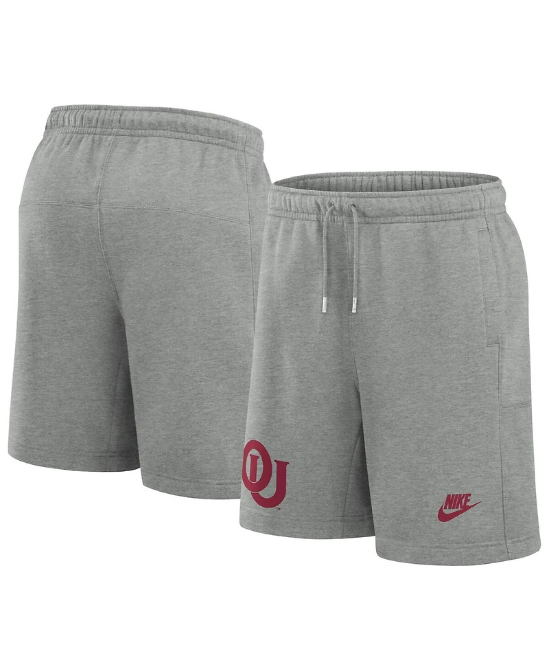 Nike Men's Heather Gray Oklahoma Sooners Legacy Fleece Essential Shorts