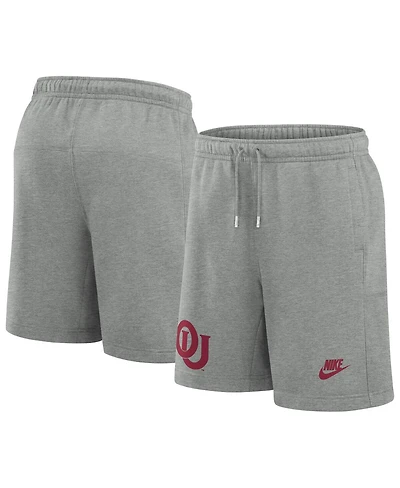 Nike Men's Heather Gray Oklahoma Sooners Legacy Fleece Essential Shorts