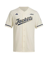 Adidas Men's Cream Georgia Tech Yellow Jackets Replica Baseball Jersey