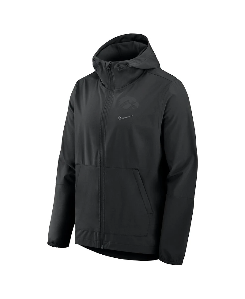 Nike Men's Black Iowa Hawkeyes Performance Full-Zip Woven Jacket
