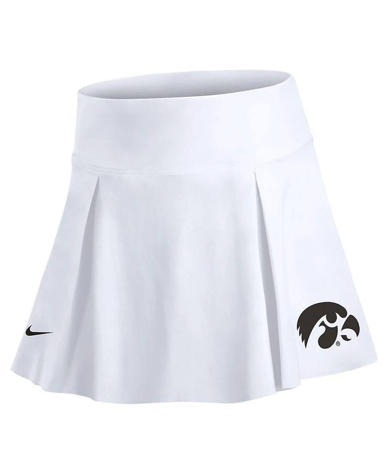 Nike Women's White Iowa Hawkeyes Tennis Skirt with Shorts