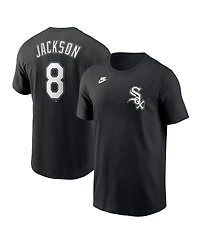 Nike Men's Bo Jackson Black Chicago White Sox Cooperstown Collection Fuse Name Number T-Shirt