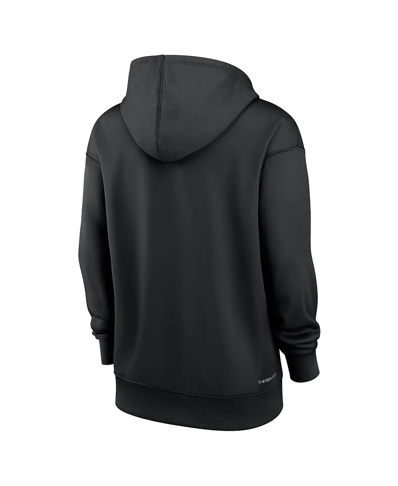 Nike Women's Black Miami Marlins Authentic Collection Performance Pullover Hoodie