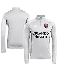 Adidas Men's Silver Orlando City Sc 2025 Quarter-Zip Long Sleeve Training Top