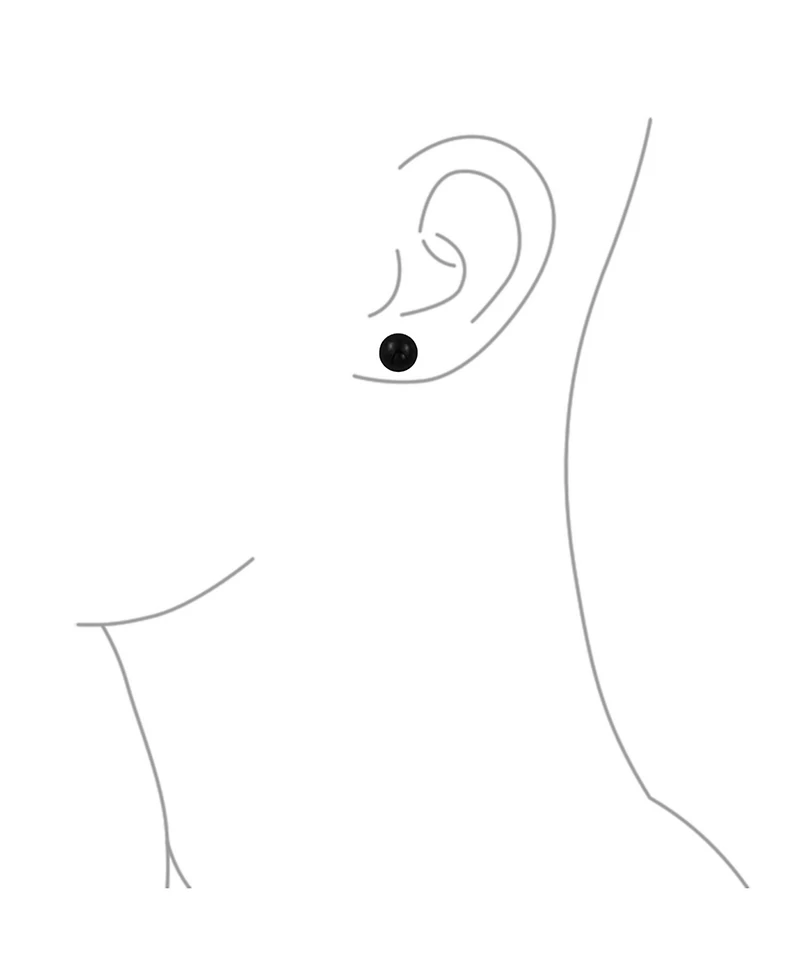 Bling Jewelry Simple Dyed Natural Red Coral Ball Round Stud Earrings Sterling Silver 10MM