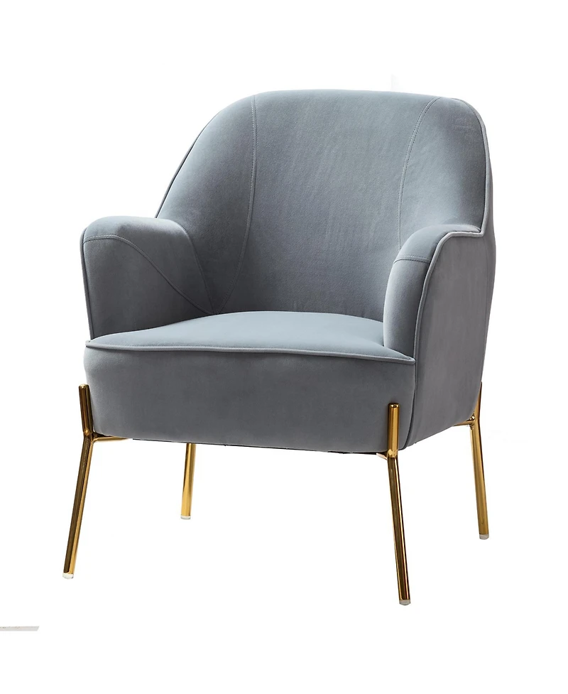 Barbara Wooden Arm Chair with Metal Legs