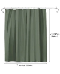 Americanflat 71x74 Solid Green Shower Curtain - Water Resistant - Polyester Fabric