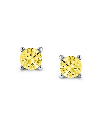 Bling Jewelry Minimalist Tiny 0.25CTW Cz Cubic Zirconia Solitaire Cartilage Stud Earrings .925 Sterling Silver Screw back