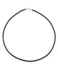 Bling Jewelry Brown Black Leather Braided Rope Weave Necklace Pendant Cords .925 Sterling Silver 14 16 18 20 24 Inch Length