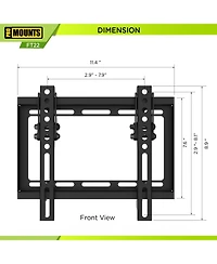 ProMounts Tilt Tv Wall Mount for TVs 13"
