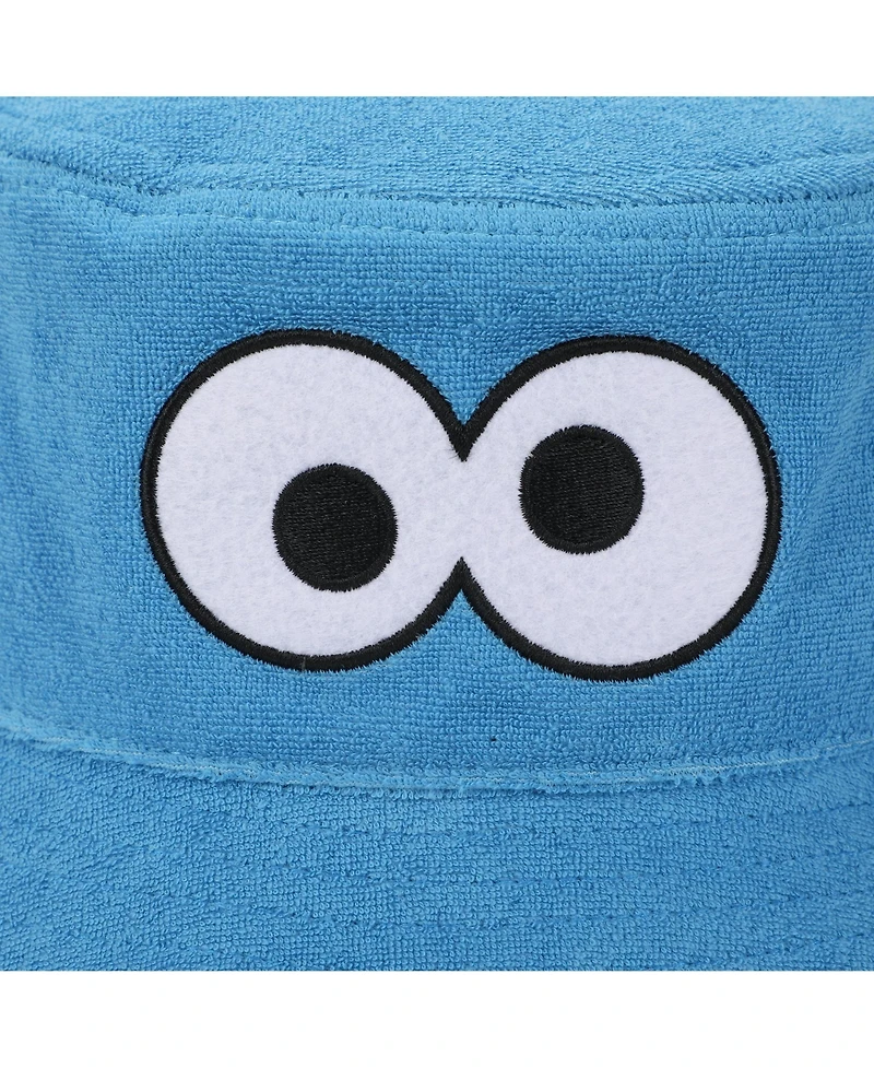 Sesame Street Men's Cookie Monster Face Adult Blue Bucket Hat