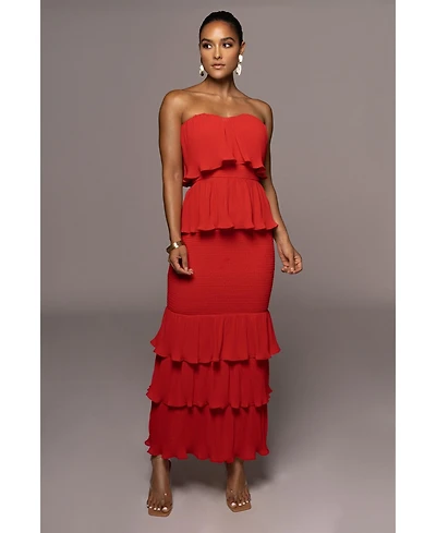 Jluxlabel Women's Casa Blanca Ruffle Dress