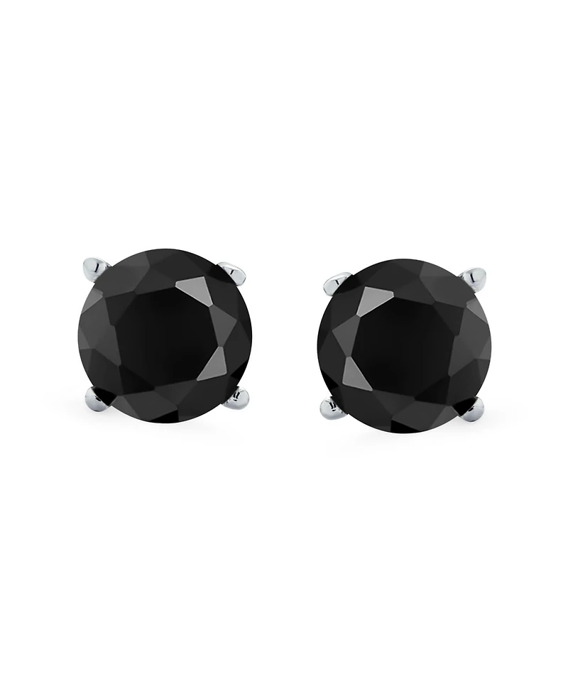 Bling Jewelry Cubic Zirconia Stud Earrings Screwback Gold Plated Sterling Silver