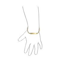 Bling Jewelry Gold Plated Brass Tiny Identification Tag Id Bracelet Lightweight Small Wrists 5 Inch