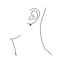 Bling Jewelry Flower Crystal Drop Earrings Gold Plated Brass Lever Back