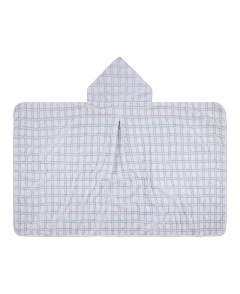 MeMoi Boys Cozy Plaid Hooded Cotton-Lined Terry Towel