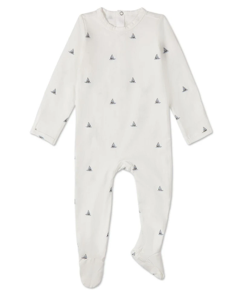 MeMoi Baby Boys "Little Sailboats" Rich Footie