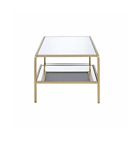 Minimalist Glass and Metal Coffee Table – Elegant and Functional