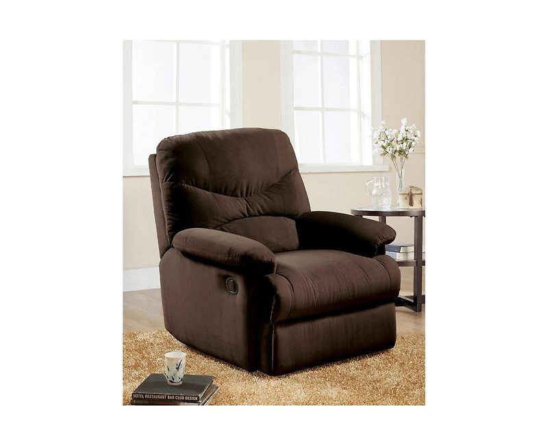 35" Chocolate Microfiber Recliner