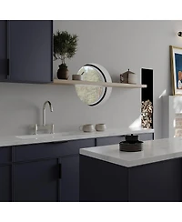 Modern Double Handle 2 Holes Deck Mount Bridge Kitchen Faucet With 360 Swivel Spout Sink Brushed Nickel