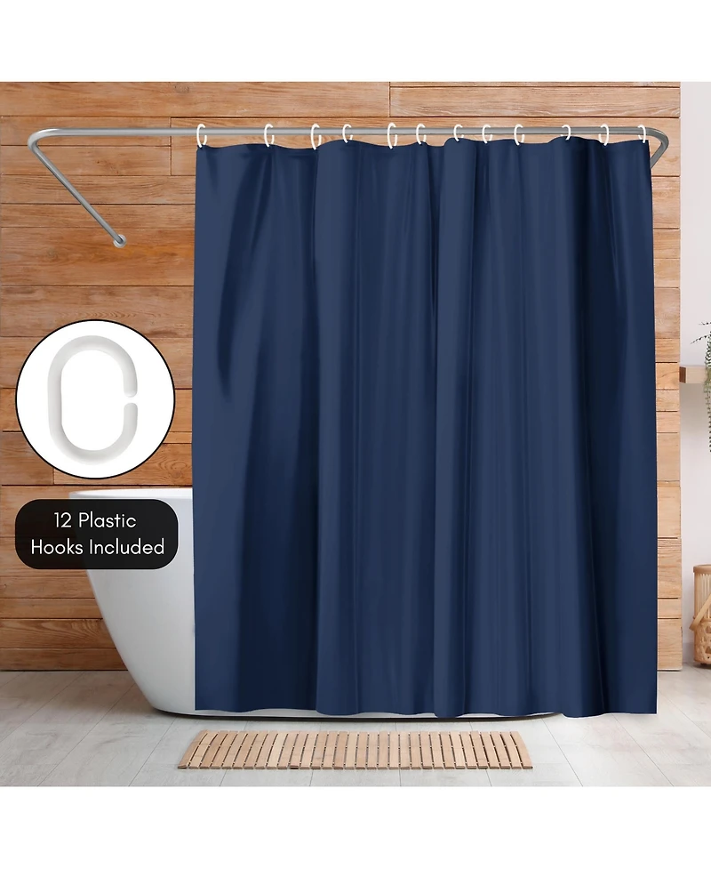 Americanflat 71x74 Solid Shower Curtain - Water Resistant