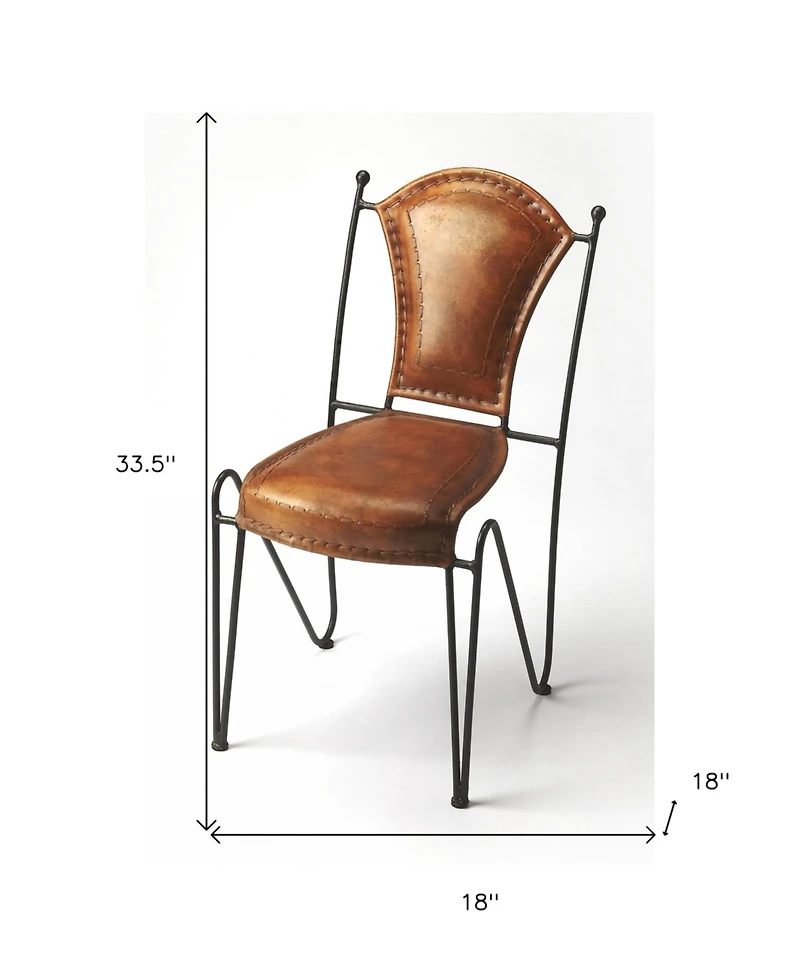 Modern Faux Leather Upholstered Side Chair for Home or Workspace