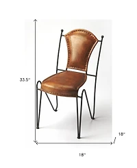 Modern Faux Leather Upholstered Side Chair for Home or Workspace