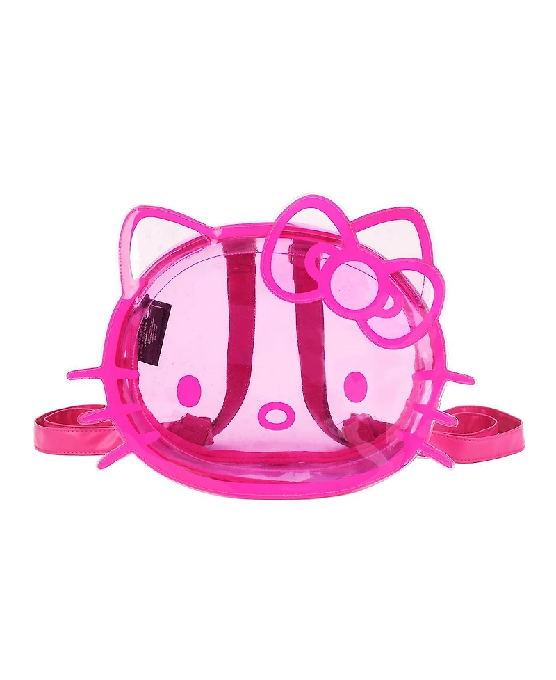 Hello Kitty Character Head Clear Adult Pink Pvc 12" Mini Backpack