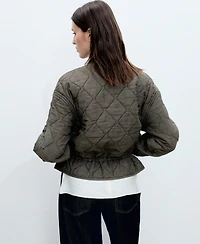 Mango Women's Quilted Bomber Jacket