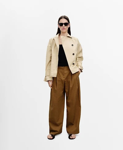 Mango Women's Oversized Cotton Parka Coat