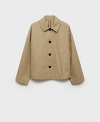 Mango Women's Straight Cotton Jacket