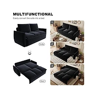 Streamdale 70.9" Convertible Sofa Bed with Blanket and Pillows