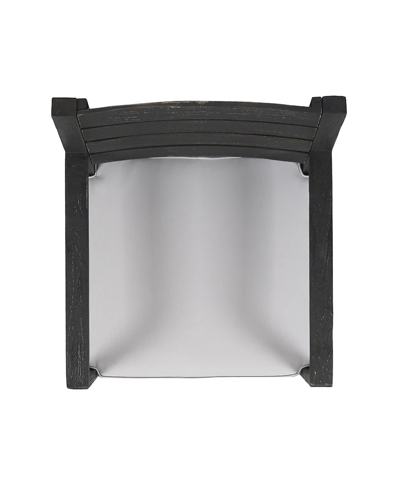 Streamdale Outdoor Dining Chair Set of 2, Dark Grey With Light Grey Cushion