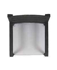Streamdale Outdoor Dining Chair Set of 2, Dark Grey With Light Grey Cushion