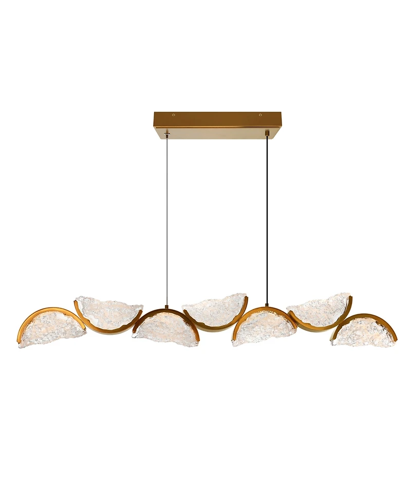 Cwi Lighting 13" Metal Moon Integrated Led Chandelier