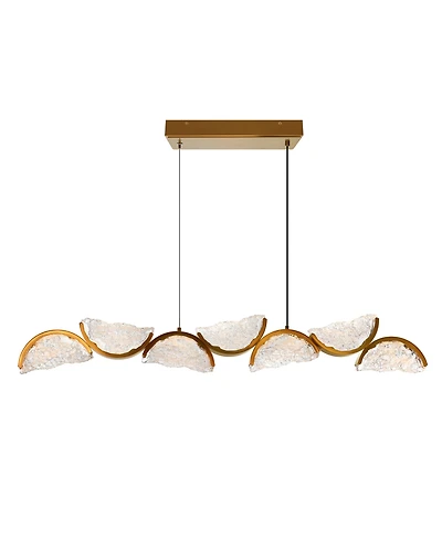 Cwi Lighting 13" Metal Moon Integrated Led Chandelier