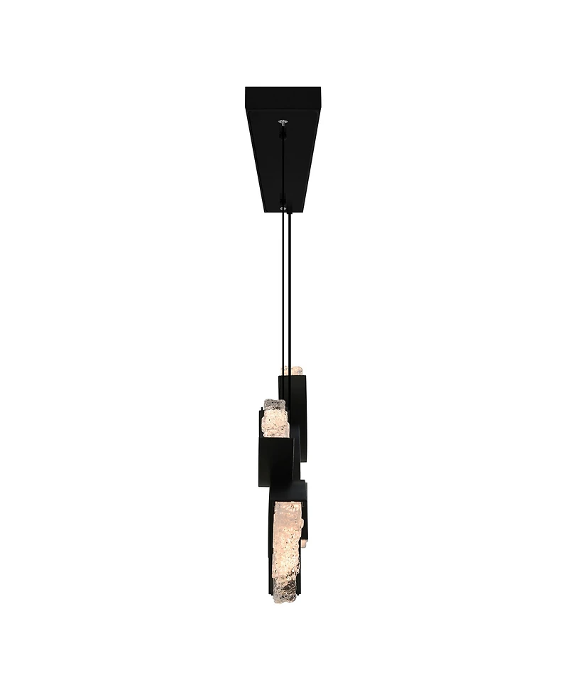 Cwi Lighting 17" Metal Moon Integrated Led Chandelier