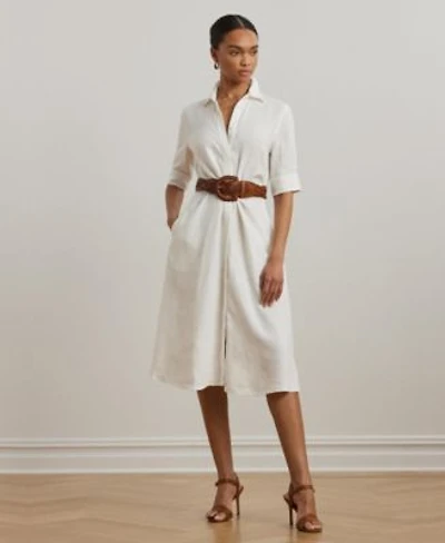 Lauren Ralph Lauren 100 Linen Shirt Dress 0p 22w