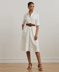 Lauren Ralph Lauren 100 Linen Shirt Dress 0p 22w