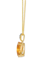 Le Vian Chocolatier Cinnamon Citrine (2-1/2 ct. t.w.) & Chocolate Diamond (1/20 ct. t.w.) Pendant Necklace in 14k Yellow Gold, 20"