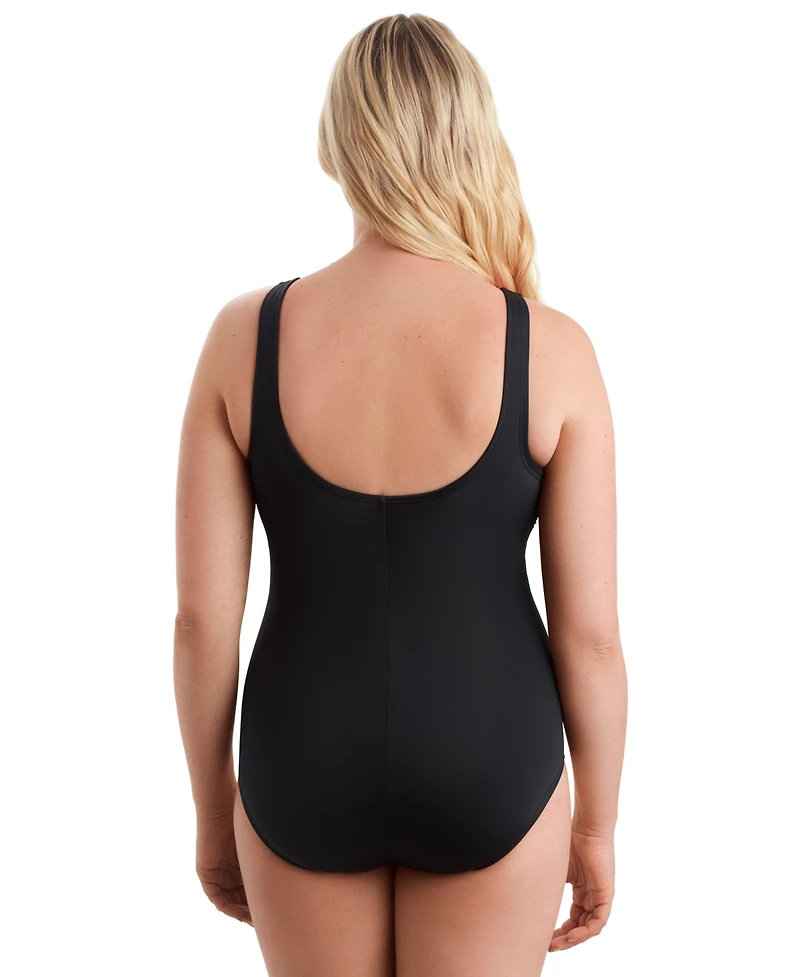 ShapeSolver Sport by Mimi Flamingo Women's Linked Up High-Neck Swimsuit